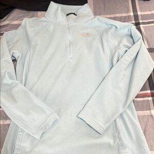 Women’s North Face Sky Blue Half-Zip Pullover!